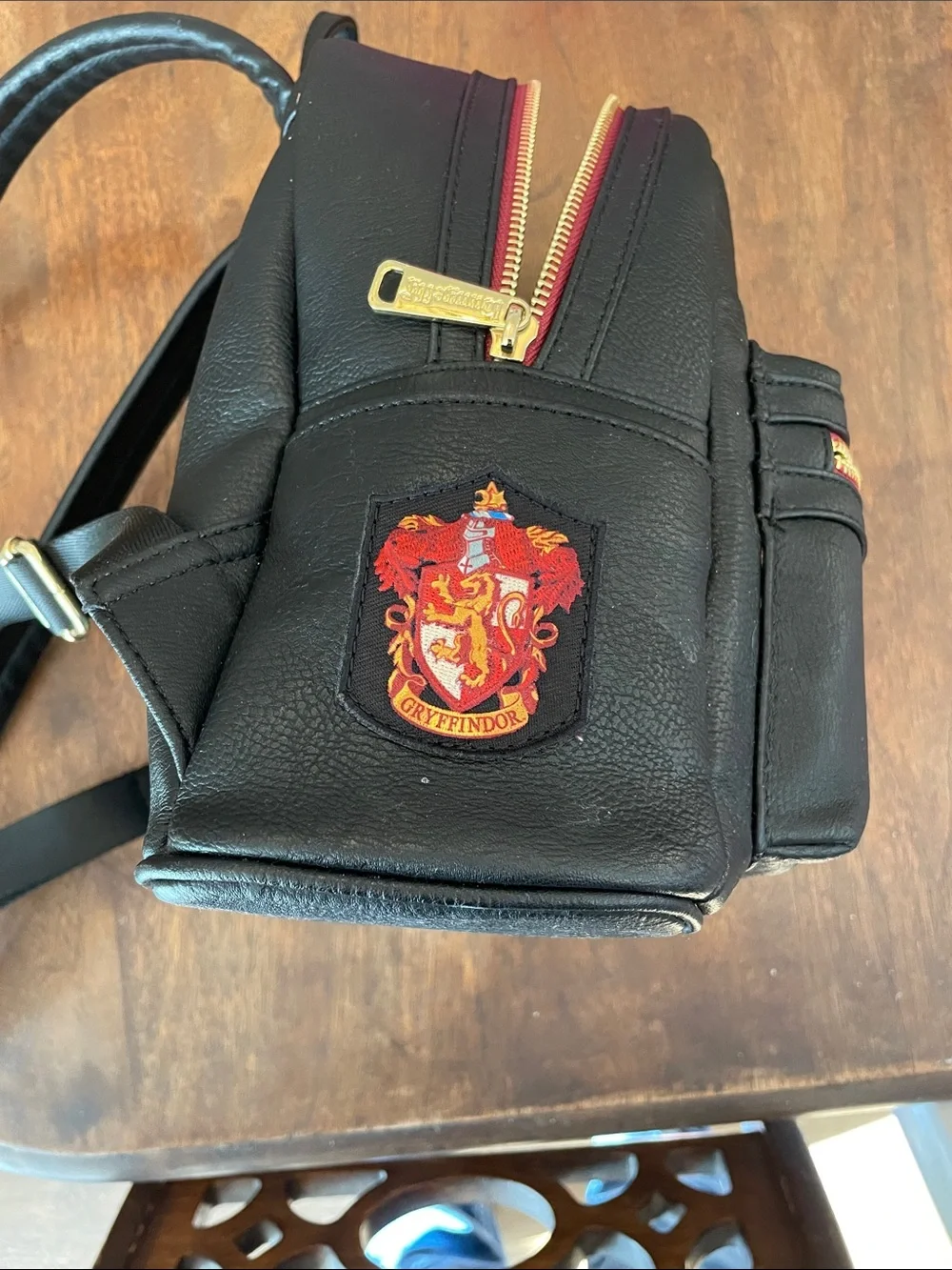 Loungefly Harry Potter Mini Backpack with Gryffindor Tie Detail - Black & Red